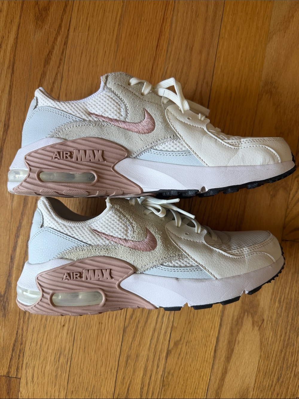 Nike Women's Sneakers in Cream and Blush Pink